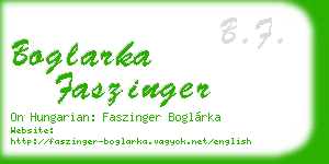 boglarka faszinger business card